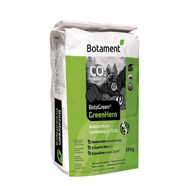 BotaGreen GreenHERO S1 Flex Adhesive 18kg, tile adhesive at Irwin Tiles
