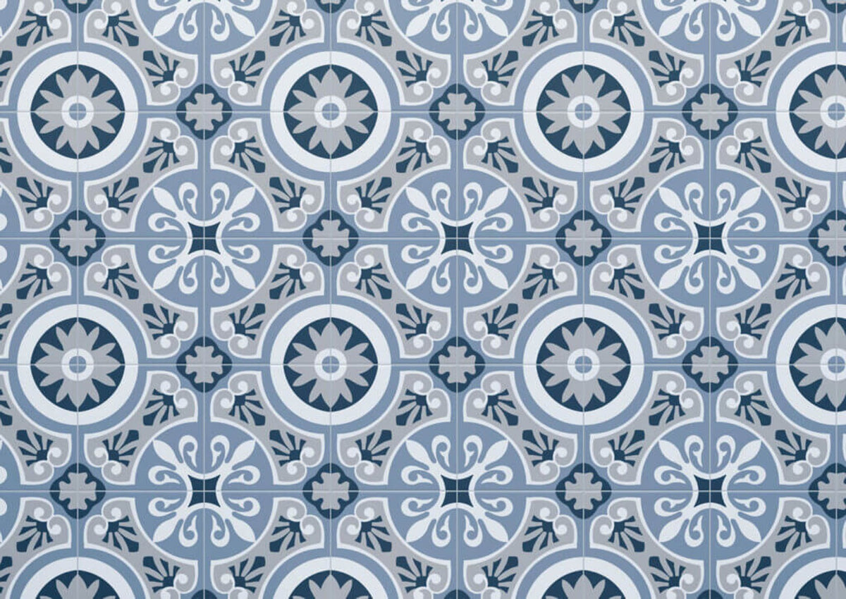 Brindisi Azul 22.5 x 22.5cm, matt tile at Irwin Tiles