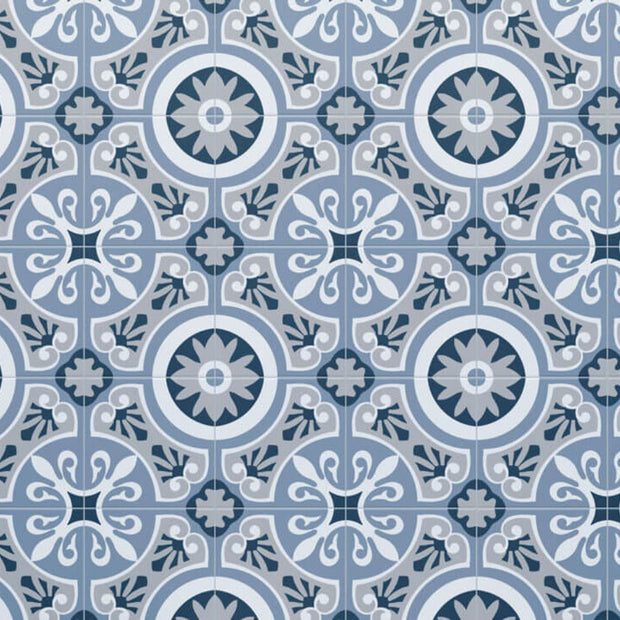 Brindisi Azul 22.5 x 22.5cm, matt tile at Irwin Tiles
