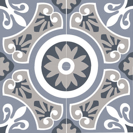 Brindisi Azul 22.5 x 22.5cm, matt porcelain tile for feature walls at Irwin Tiles