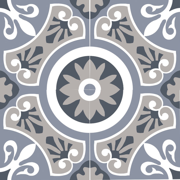 Brindisi Azul 22.5 x 22.5cm, matt porcelain tile for feature walls at Irwin Tiles