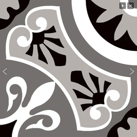 Brindisi Gris Pattern Tile 22.5x22.5cm, matt tile at Irwin Tiles