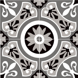 Brindisi Gris Pattern Tile 22.5x22.5cm, matt porcelain tile for feature walls at Irwin Tiles