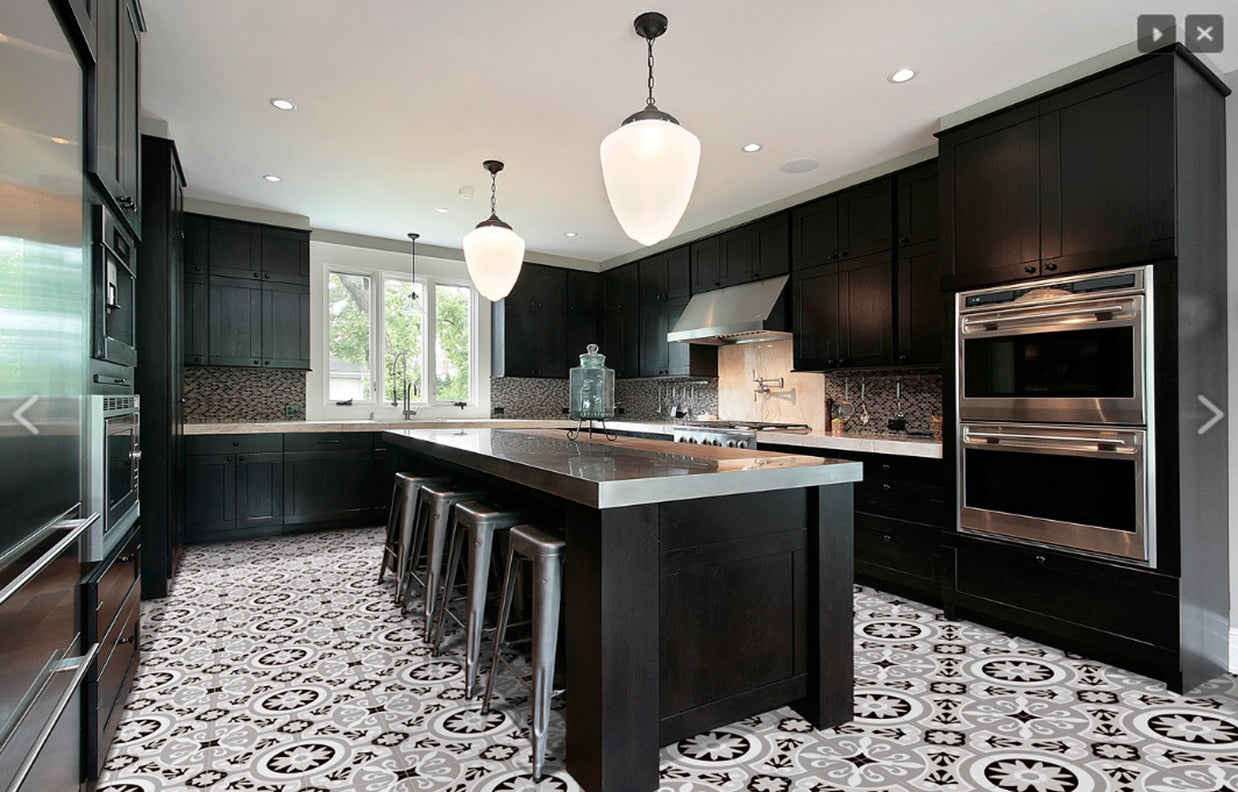 Brindisi Gris Pattern Tile 22.5x22.5cm, tile from Irwin Tiles, Co. Monaghan