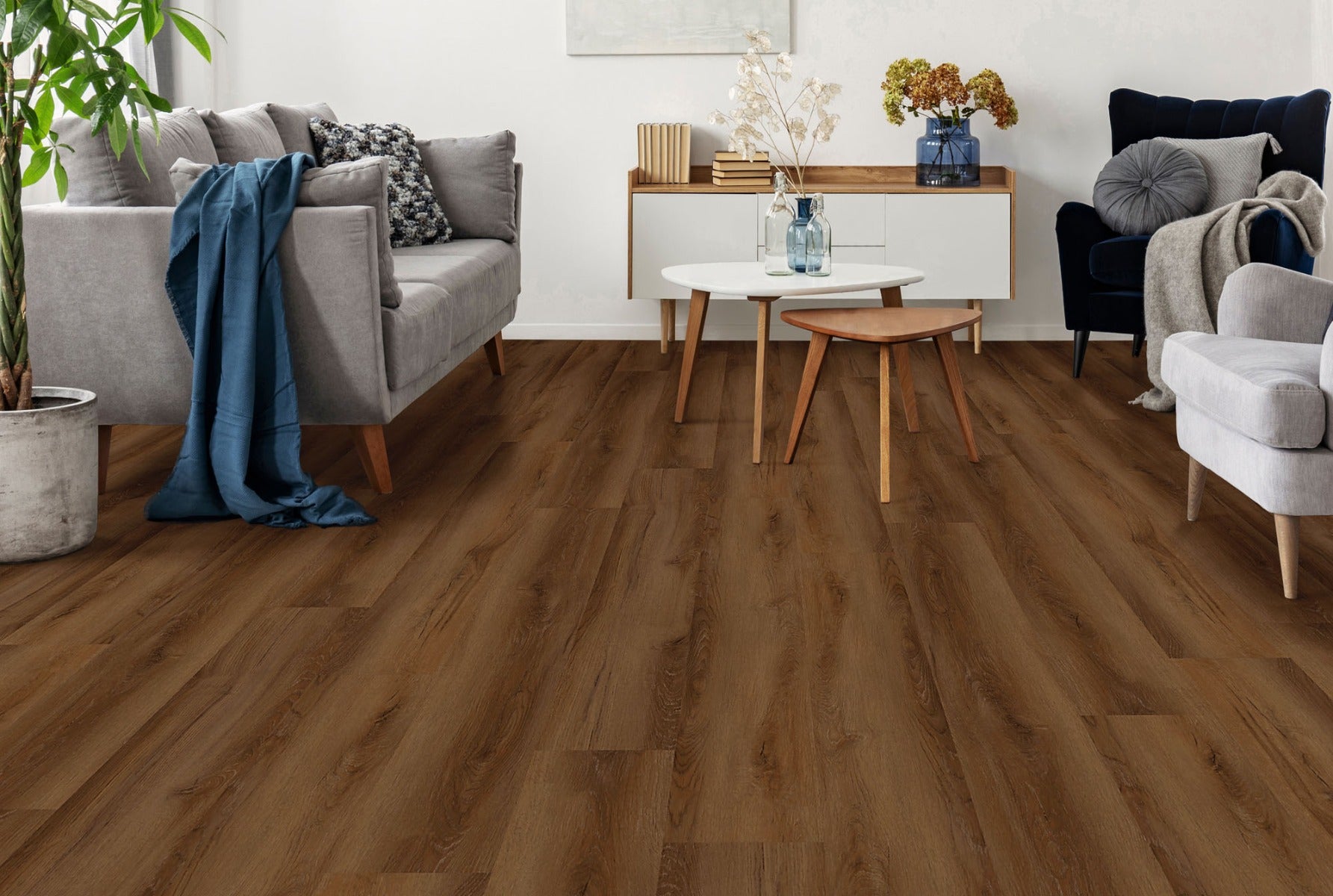 Rustic Looks - Burned Oak Waterproof Laminate 12mm, laminate flooring at Irwin Tiles