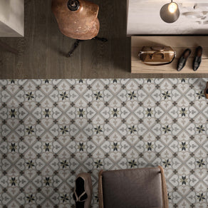 Cadaques 45 x 45cm, multi-colour matt tile at Irwin Tiles