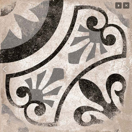Cagliari Gris Pattern Tile 22.5 x 22.5cm, matt porcelain tile for feature walls at Irwin Tiles