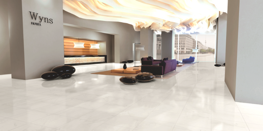Calacatta Gold Glossy 75x75cm, porcelain tile at Irwin Tiles