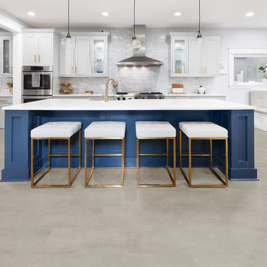 Caldera Concrete Pearl Luxury Parquet Vinyl LVT, luxury click vinyl flooring for kitchens, hallways and living at Irwin Tiles