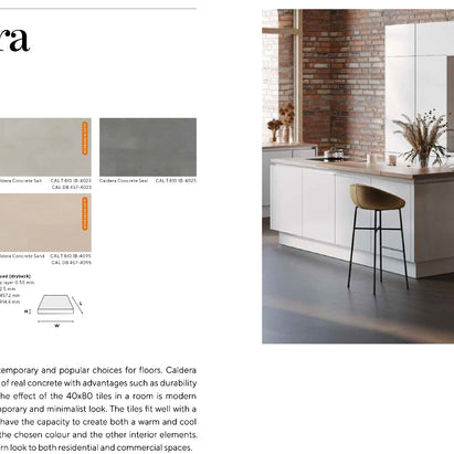 Caldera Concrete Pearl Luxury Parquet Vinyl LVT, luxury click vinyl flooring from Irwin Tiles, Co. Monaghan