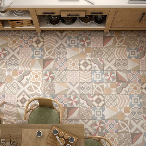 Caprice Patchwork Pastel Colours 20 x 20cm, porcelain tile at Irwin Tiles