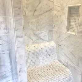 Cararra Bianco Marble Honed 60x30cm (18mm Thickness), tile at Irwin Tiles