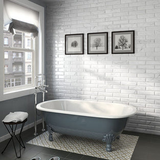 Carrara Metro Glossy Bevelled 7.5 x 30cm, white wall tile at Irwin Tiles