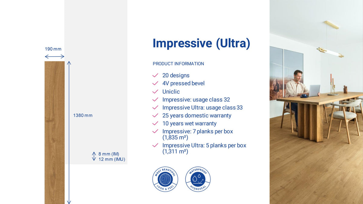 Quickstep Classic Oak Beige Laminate 12mm, laminate flooring for kitchens, hallways and living rooms at Irwin Tiles, view 8