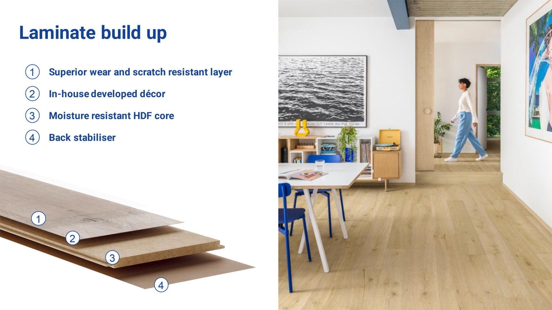 Quickstep Classic Oak Natural Laminate 12mm, laminate flooring from Irwin Tiles, Co. Monaghan, view 9