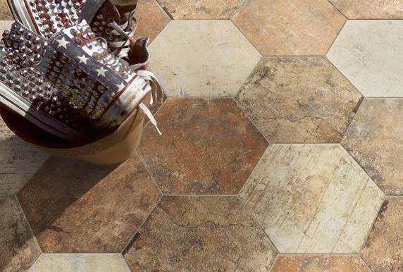 Central Park Easagono 24 x 27.7cm, brown matt tile at Irwin Tiles