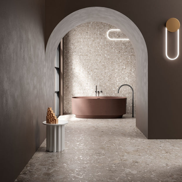Ceppo Sabbia 120 x 120cm, beige matt tile at Irwin Tiles