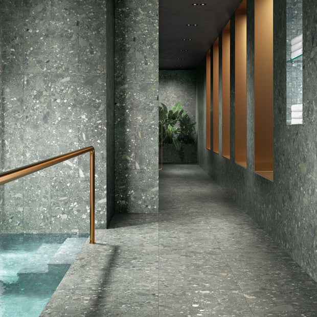 Ceppo Verde 120 x 120cm, matt tile at Irwin Tiles