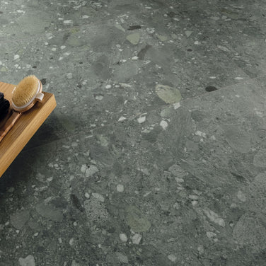 Ceppo Verde 120 x 120cm, matt porcelain tile for bathroom and other wet floors at Irwin Tiles