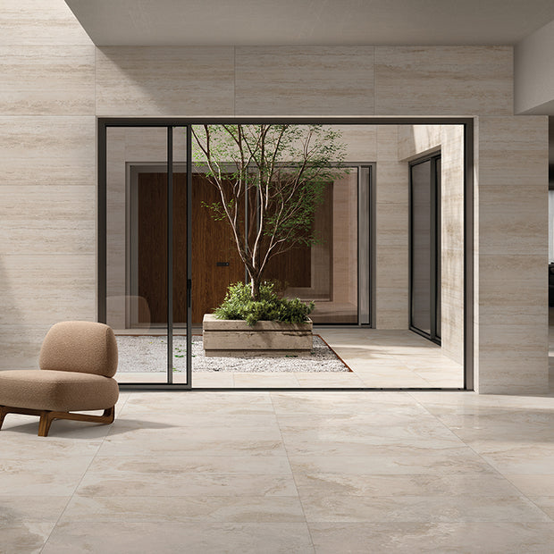 Contro Ivory 100x100cm, porcelain tile at Irwin Tiles