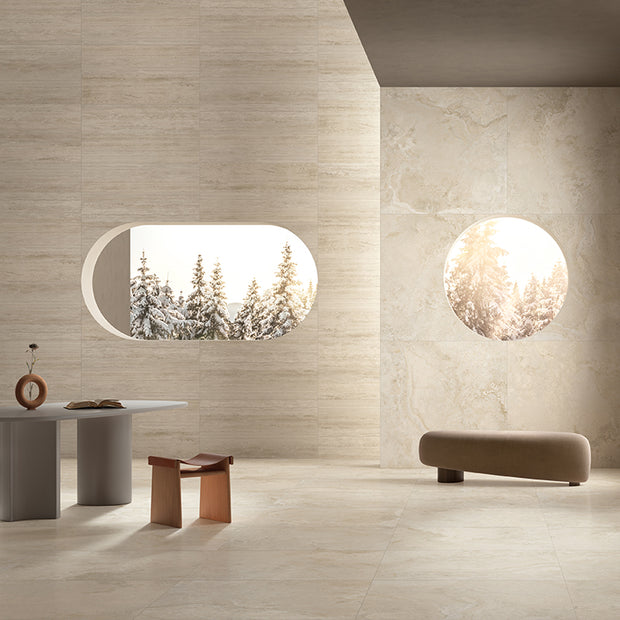 Contro Ivory 100x100cm, matt tile at Irwin Tiles