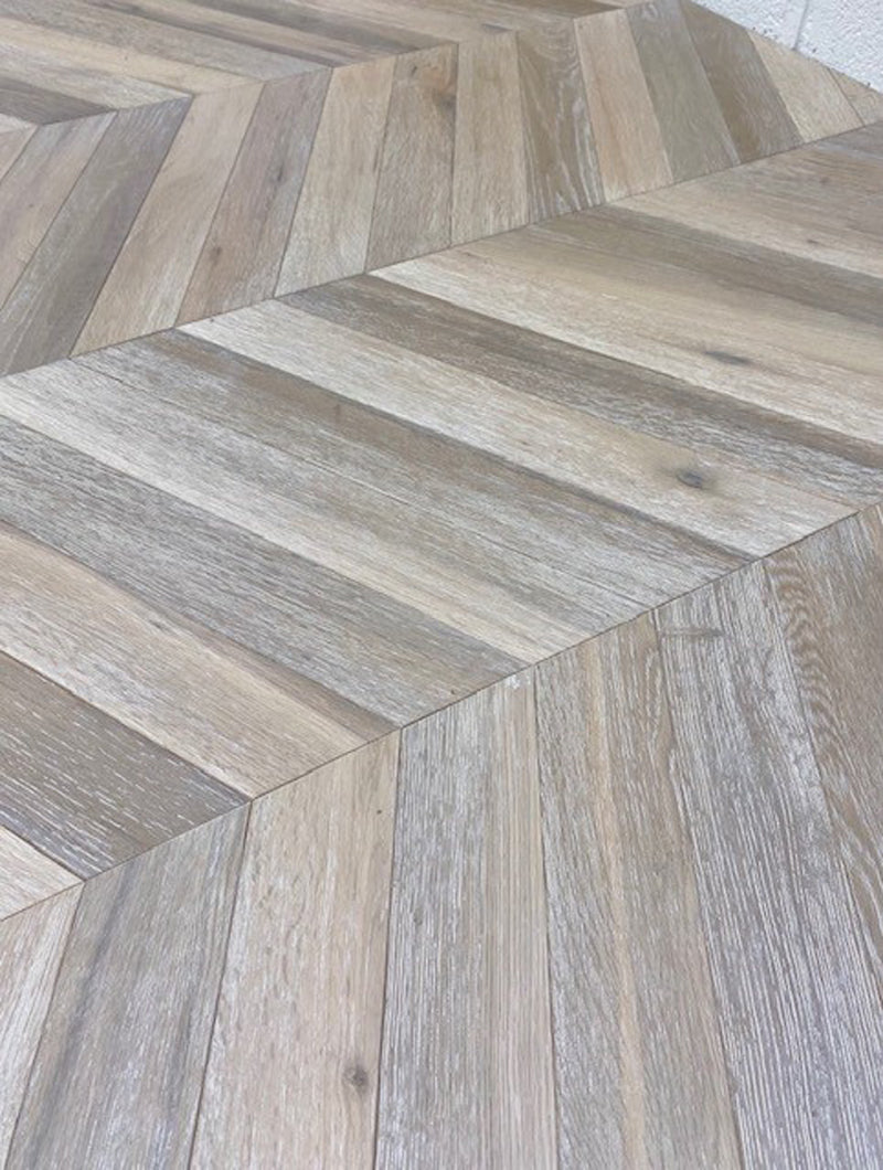 Charleston Oak Engineered Chevron, oiled engineered wood flooring at Irwin Tiles
