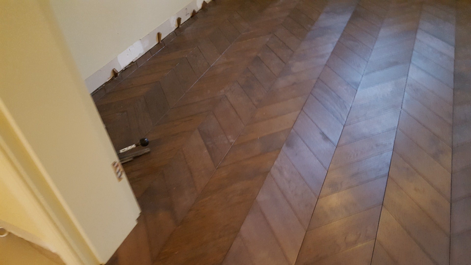 Chevron Oak Bastille Solid, solid wood flooring at Irwin Tiles