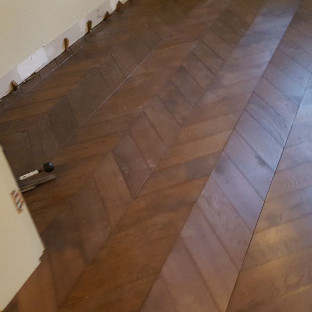 Chevron Oak Bastille Solid, solid wood flooring at Irwin Tiles