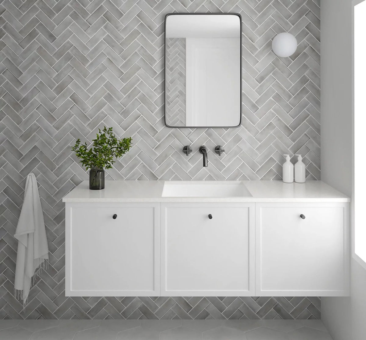 Coco Amber Grey Matt 5 x 15cm, porcelain tile at Irwin Tiles