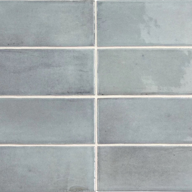 Coco Blue Grass Glossy 5 x 15cm, wall tile at Irwin Tiles