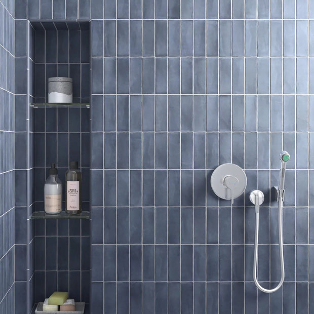 Coco Blue Night Matt 5 x 15cm, porcelain tile at Irwin Tiles