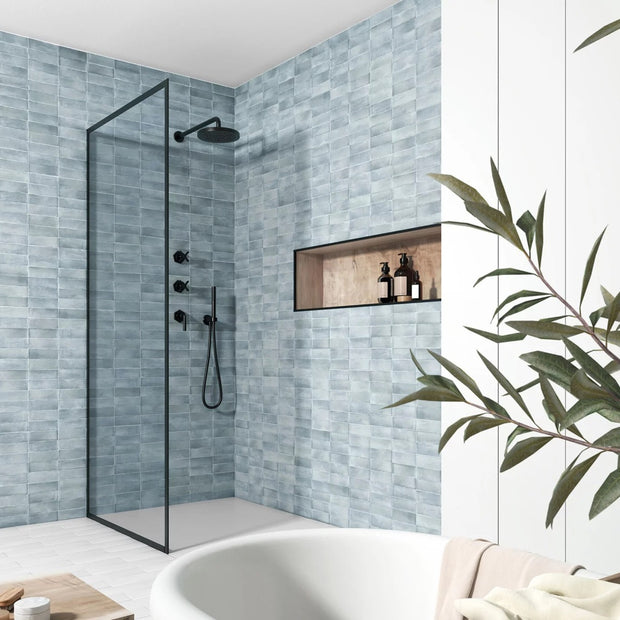 Coco Blue Grass Matt 5 x 15cm, porcelain tile at Irwin Tiles