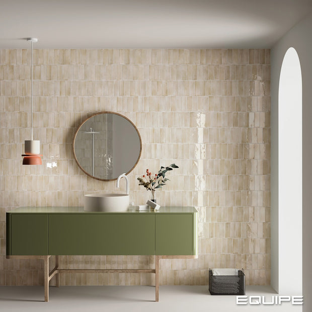 Coco Canvas Glossy 5 x 15cm, porcelain wall tile at Irwin Tiles