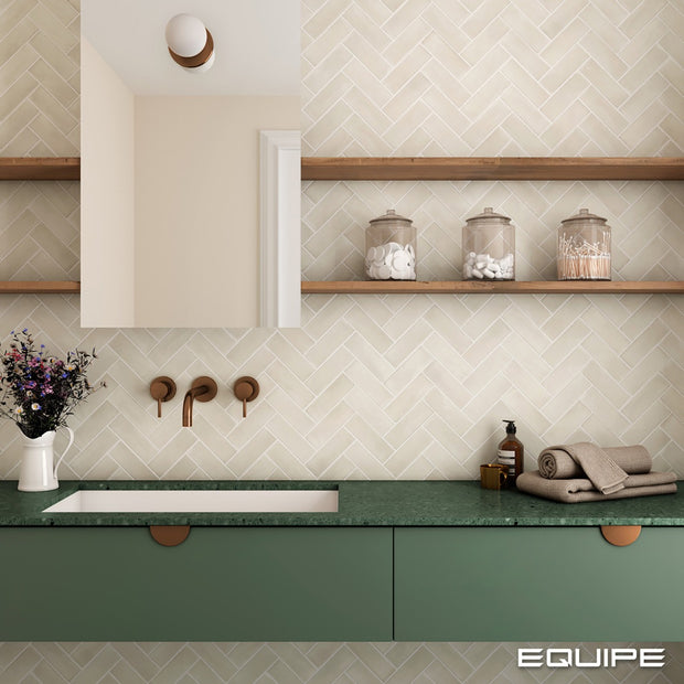 Coco Canvas Matt 5 x 15cm, cream tile from Irwin Tiles, Co. Monaghan