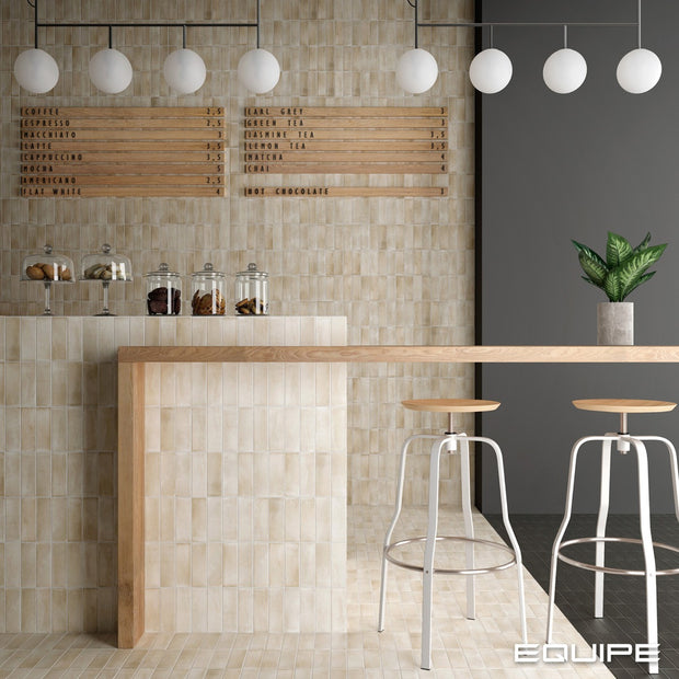 Coco Canvas Matt 5 x 15cm, porcelain tile for kitchens, bathrooms and hallways at Irwin Tiles