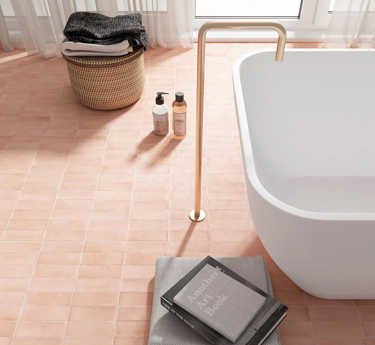 Coco Orchard Pink Matt 5 x 15cm, tile at Irwin Tiles
