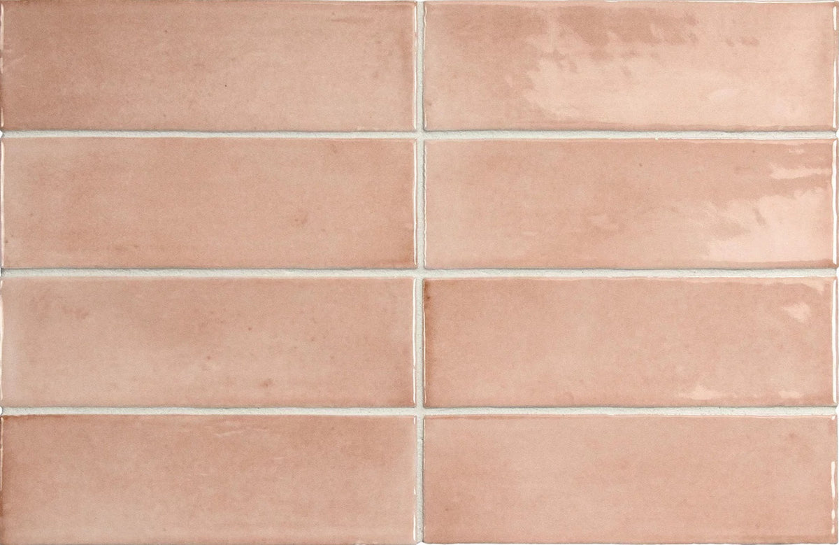 Coco Orchard Pink Glossy 5 x 15cm, wall tile at Irwin Tiles