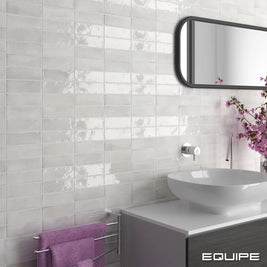 Coco White Glossy 5 x 15cm, wall tile at Irwin Tiles