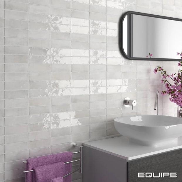 Coco White Glossy 5 x 15cm, wall tile at Irwin Tiles