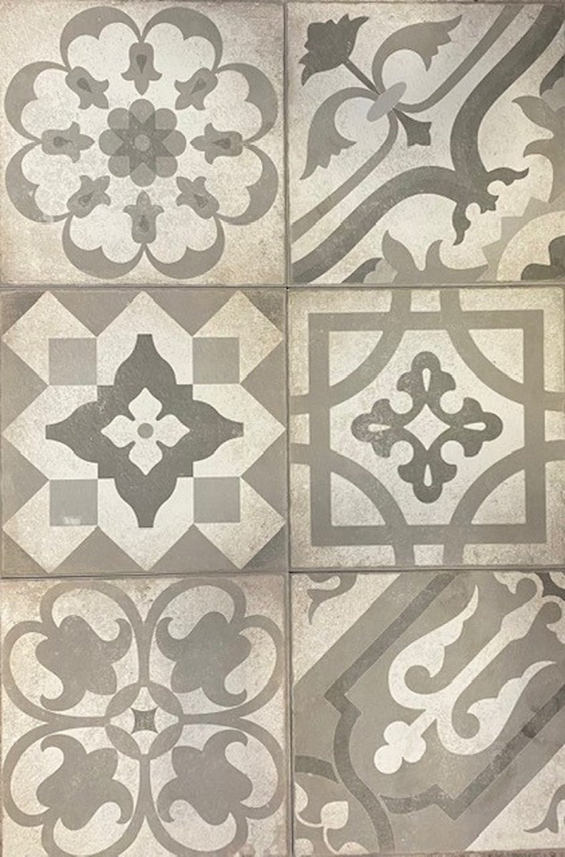 Combi Gris Pattern 30 x 30cm, matt tile at Irwin Tiles