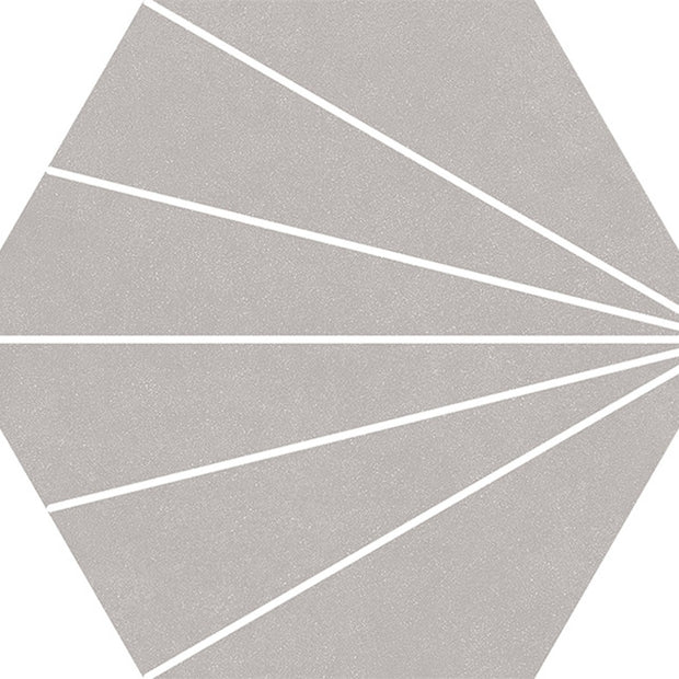 Compostela Hex Perla 22.5 x 25.9cm, porcelain tile at Irwin Tiles