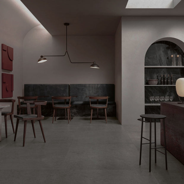 Concreta Titanio 100 x 100cm, grey matt tile at Irwin Tiles