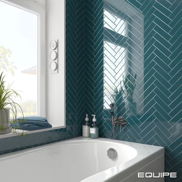 Costa Nova Glacier Glossy 5 x 20cm, blue wall tile at Irwin Tiles