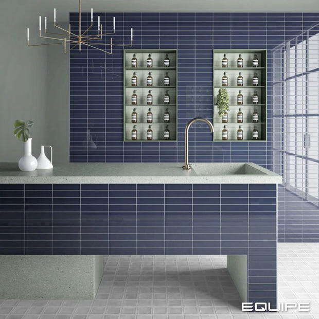 Costa Nova Naval Glossy 5 x 20cm, blue wall tile at Irwin Tiles
