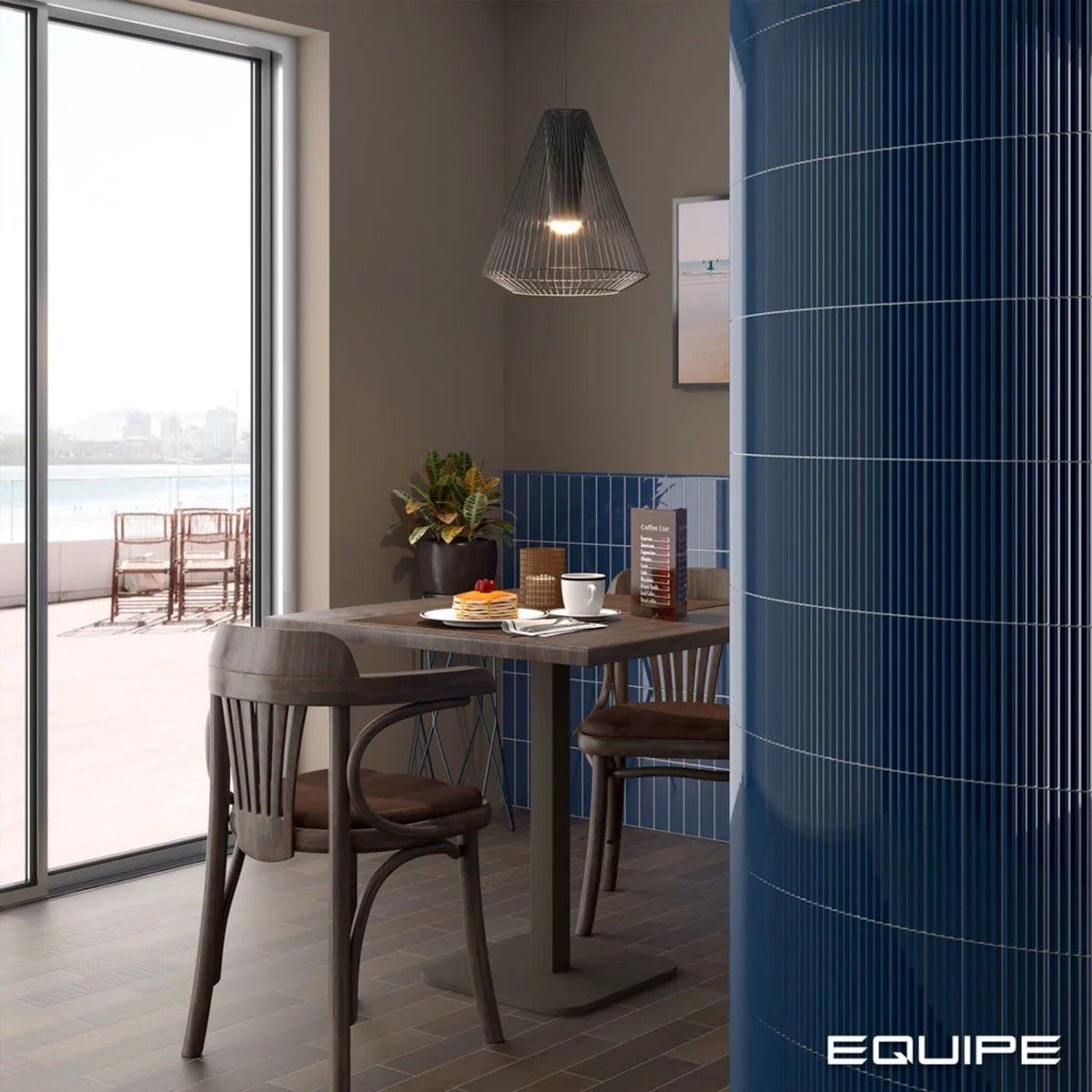 Costa Nova Praia Naval Glossy 5 x 20cm, blue wall tile at Irwin Tiles