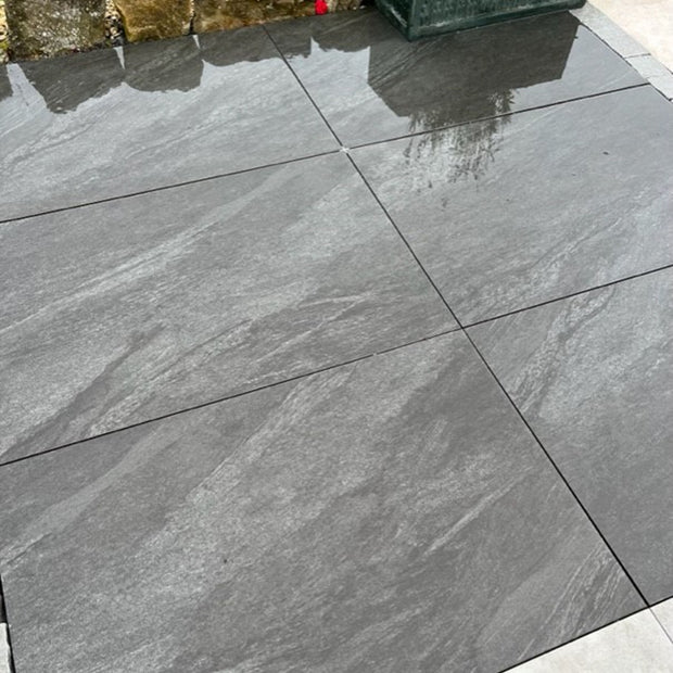 Country Antracite 60 x 90 x 2cm, grey paving at Irwin Tiles