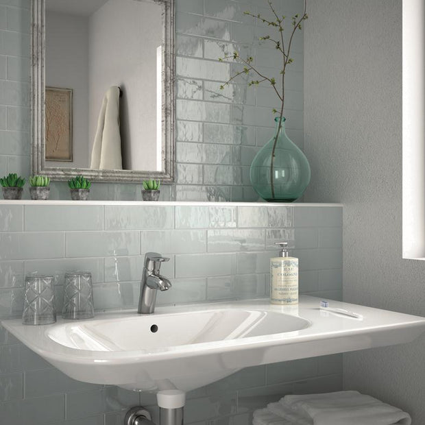 Country Mist Green 20x6.5cm, wall tile at Irwin Tiles