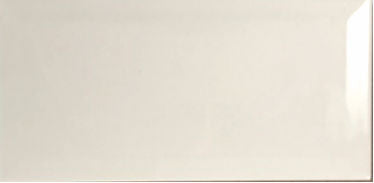Cream Bevelled 20x10cm, gloss wall tile at Irwin Tiles