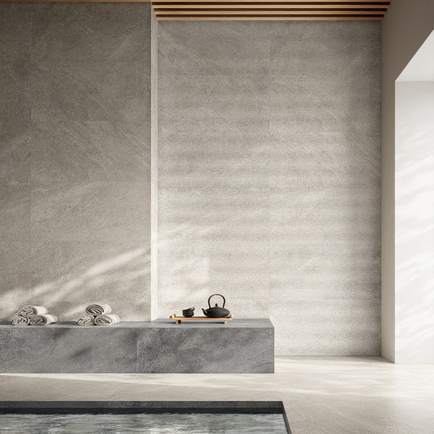Bergstone Pearl 90x90cm, porcelain tile at Irwin Tiles