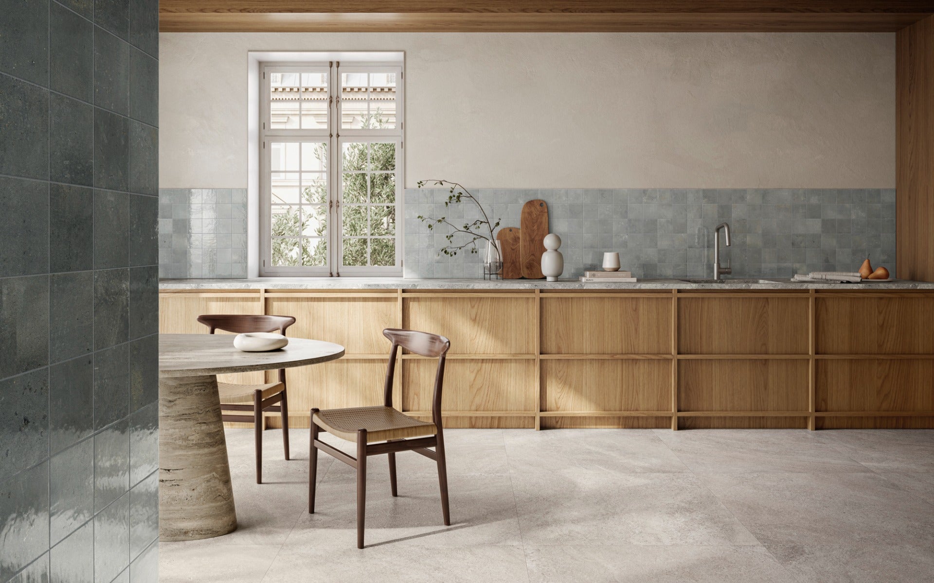 Bergstone Pearl 90x90cm, matt tile at Irwin Tiles